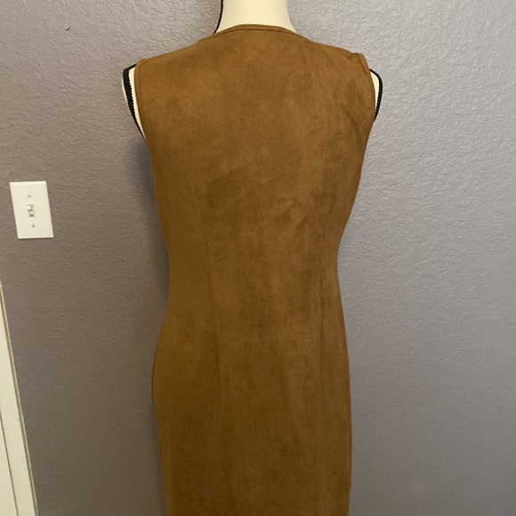Saks Fifth Avenue Suede Dress sz 6 - Picture 5 of 8